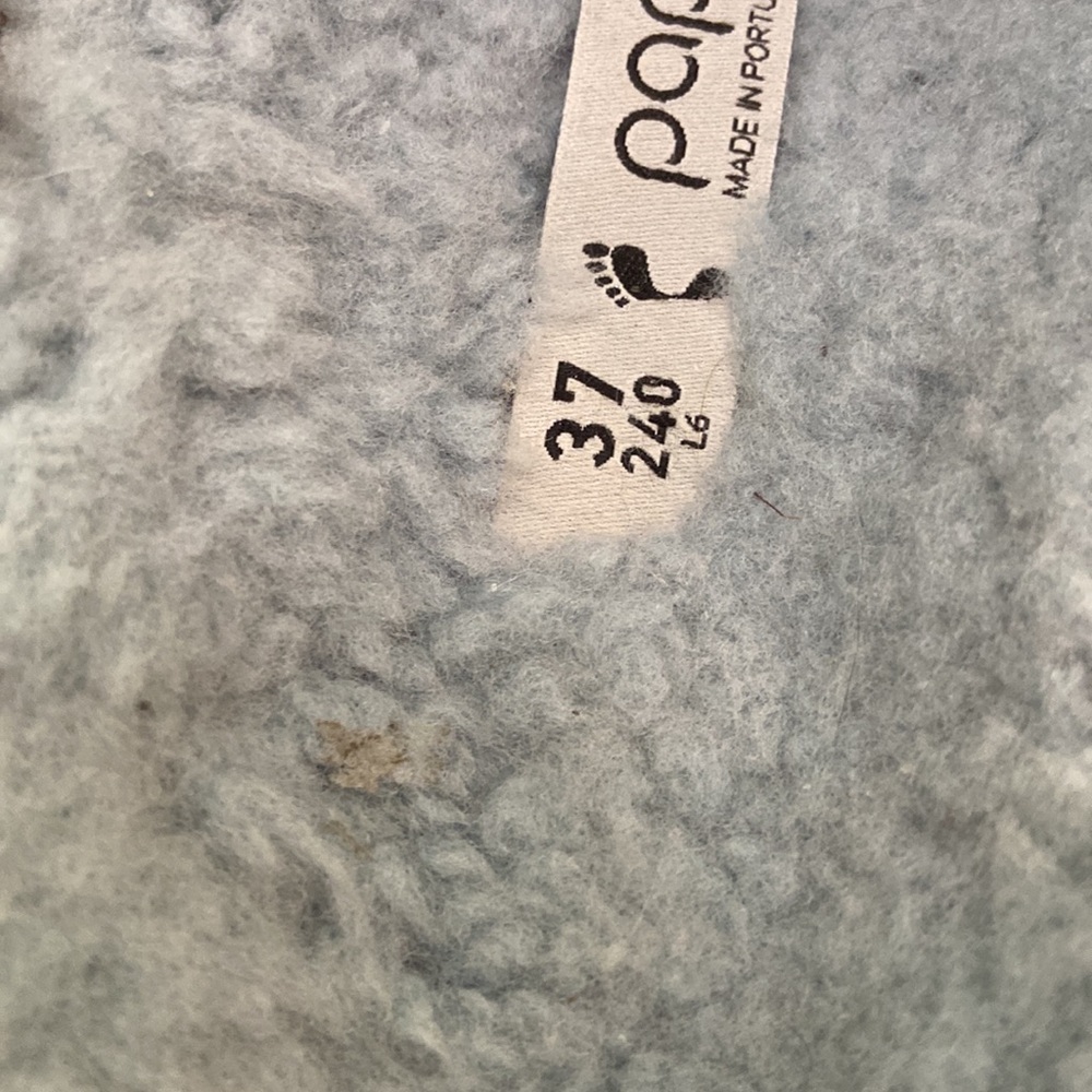 Birkenstock Papillio Arizona Shearling Slide Sandal Blue Size 37 - Picture 8 of 13